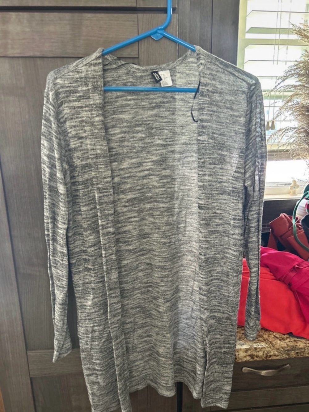 H&M Gray Marled Open-Front Women's Cardigan